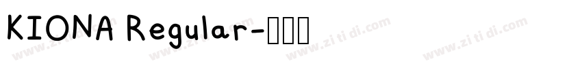 KIONA Regular字体转换